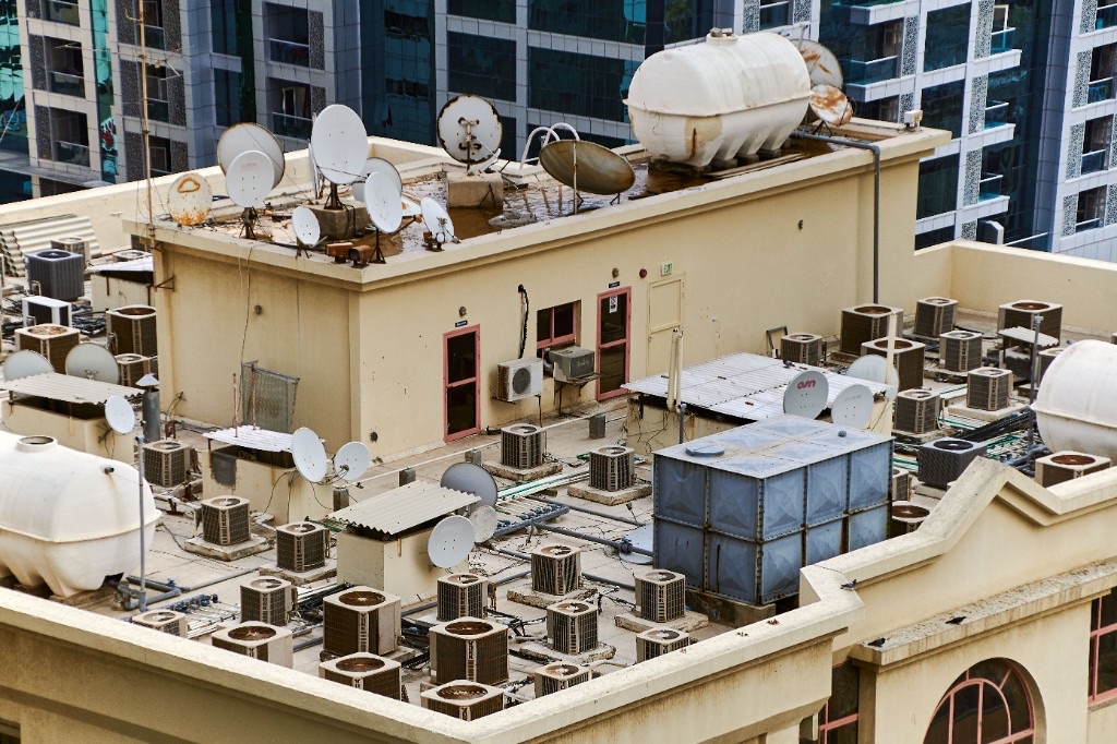 Rooftop HVAC units and plant